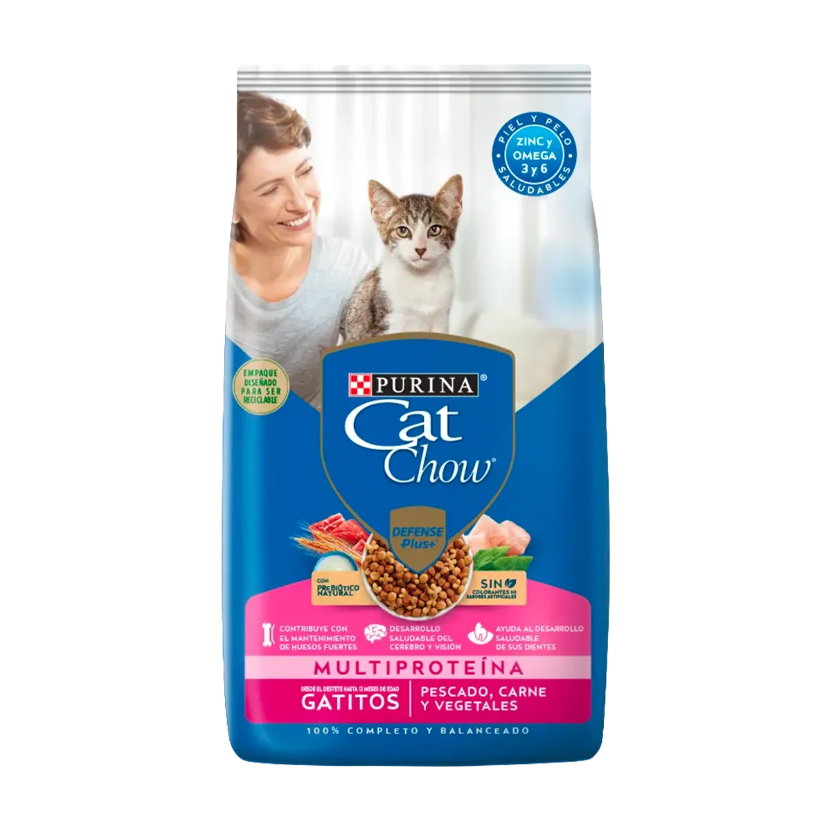 Cat Chow Pescado, Carne y Vegetales para Gato Cachorro