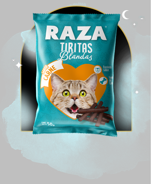 Raza Tiritas Blandas Sabor Carne para Gato Adulto y Cachorro